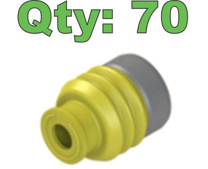 (70) New Yazaki 7158-3713-70 Silicone Yellow Wire Seals 5.3-6.5 mm^2 Wire - New - Image 7