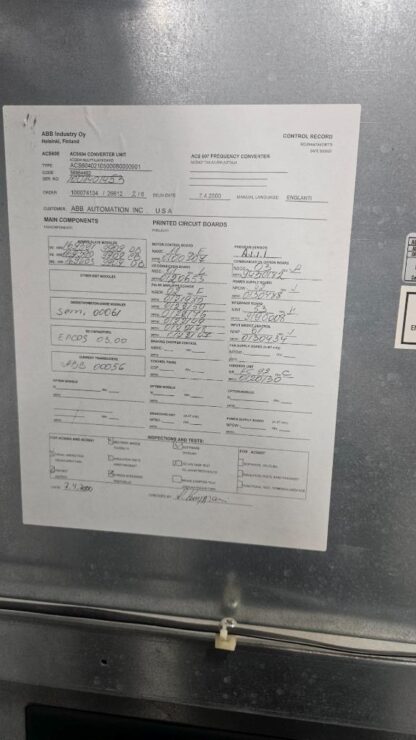 ABB ACH400 VFD AC Drive 200 HP / 480V AC ACH402621032 - Used - Image 22