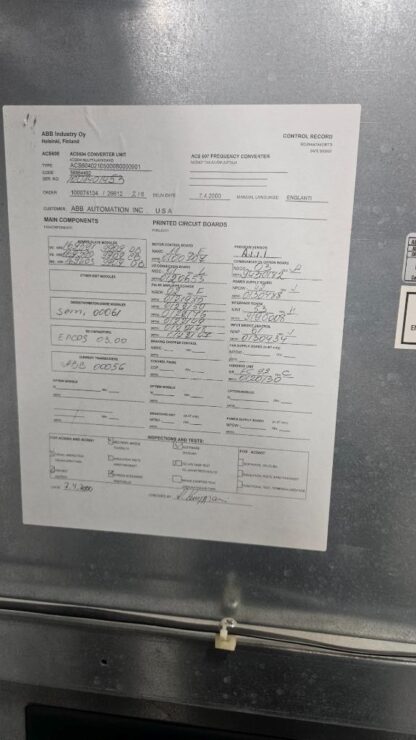 ABB ACH400 VFD AC Drive 200 HP / 480V AC ACH402621032 - Used - Image 8