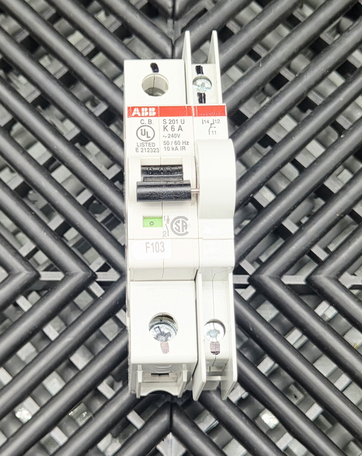 ABB S201U-K6A 6A 240V 1P K-Curve MCB Circuit Breaker Used Lot of 5 - Used - Image 3