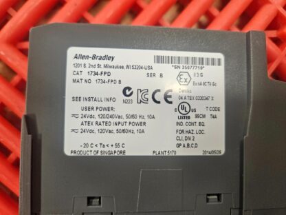 Allen Bradley 1734-FPD Field Point Power Distribution Block w/ 1734-RTB - Used - Image 10