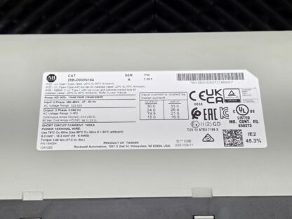 Allen-Bradley 25B-D030N104 Ser A PowerFlex 525 AC Drive 20HP w/Options US Stock - New other (see details) - Image 13