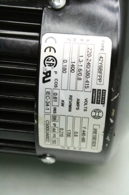 Bodine 42Y6BFPP Hollow Hex Shaft Gear Motor Bosch 3842503065 Worm Reducer 10:1 - Used - Image 18