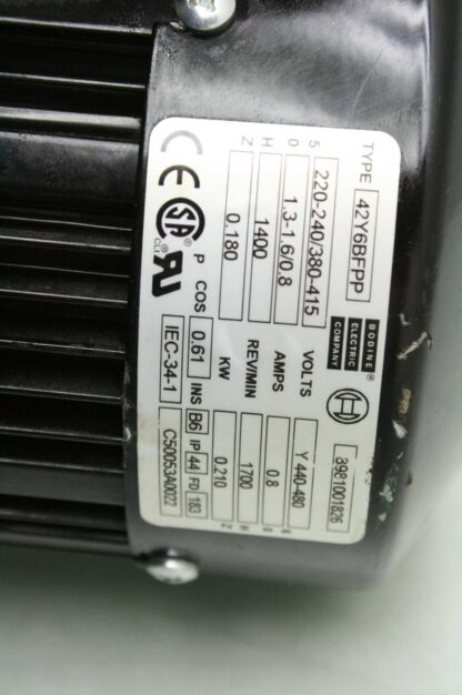 Bodine 42Y6BFPP Hollow Hex Shaft Gear Motor Bosch 3842503065 Worm Reducer 10:1 - Used - Image 9