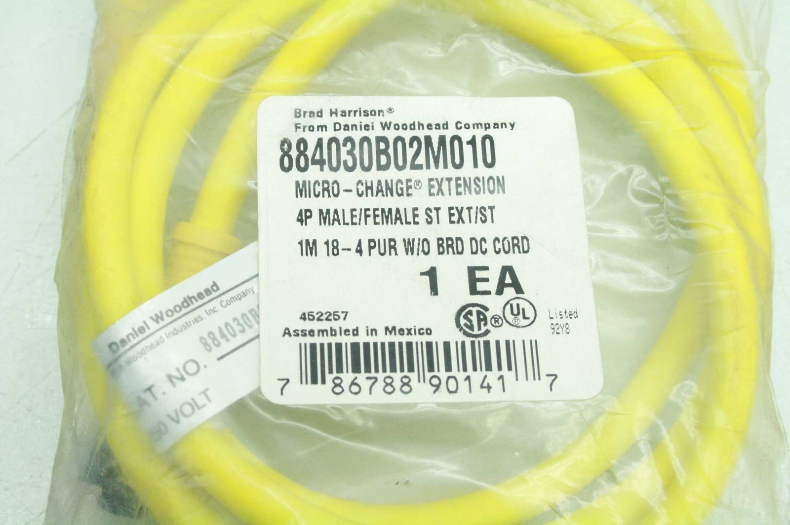 Brad Harrison Woodhead 884030B02M006 Micro-Change Extension 4P 0.6M Cord - New - Image 4