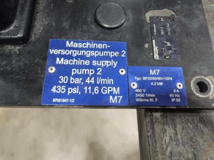 Brinkmann BFS250/40+1074 Screw Spindle Hydraulic Pump 5.6 HP, 580 PSI, 12.3 GPM - Used - Image 9