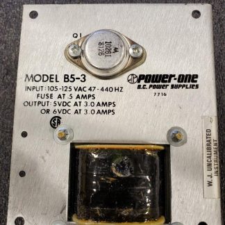 Condor B5-3 Regulated Power Supply, 5V / 3.0 Amps / 105-125 VAC Input - Used