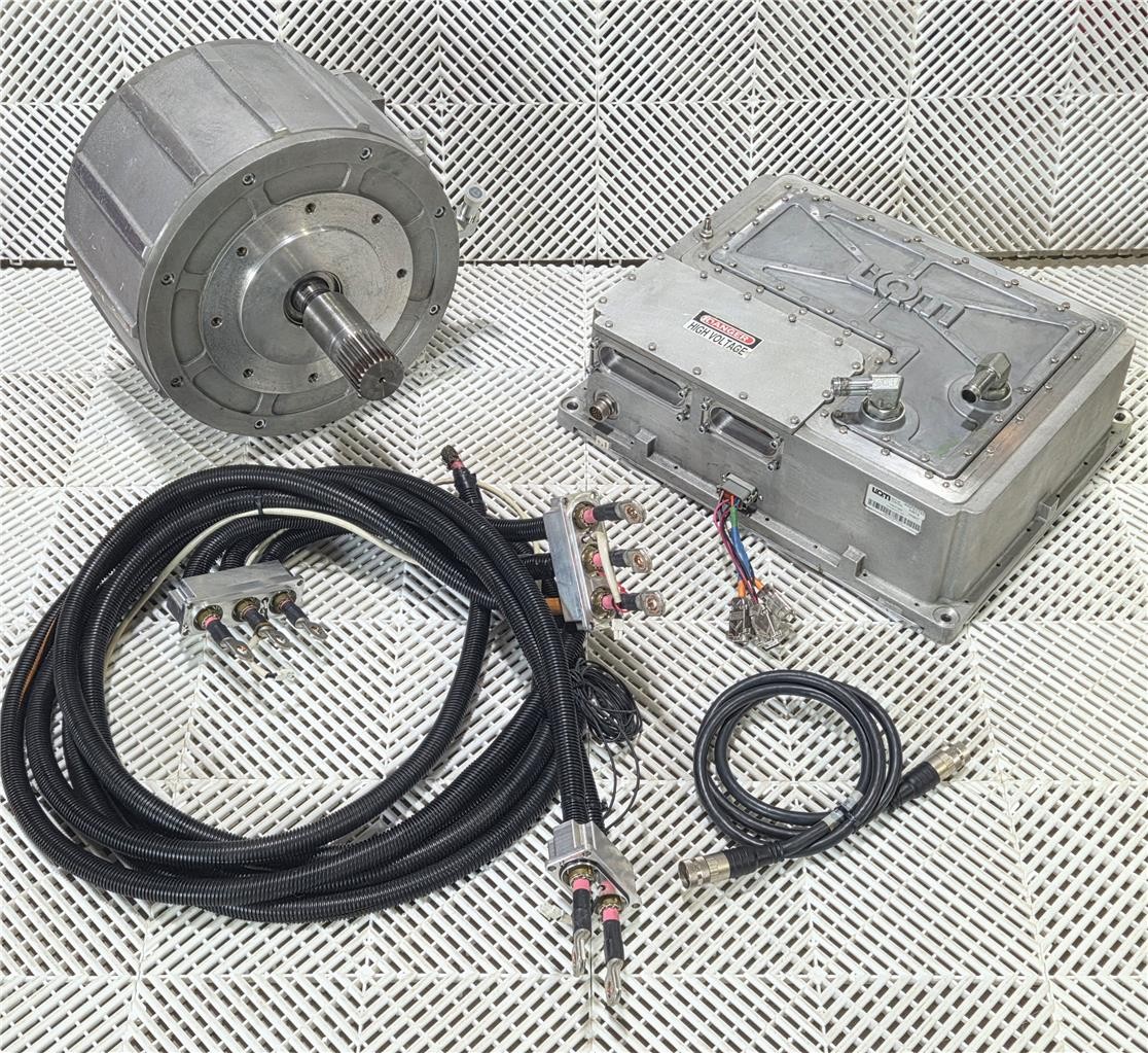 Danfoss UQM SPM250-130-3 EV Motor Transmission w/ PP HD-250 Controller PP950T - Used