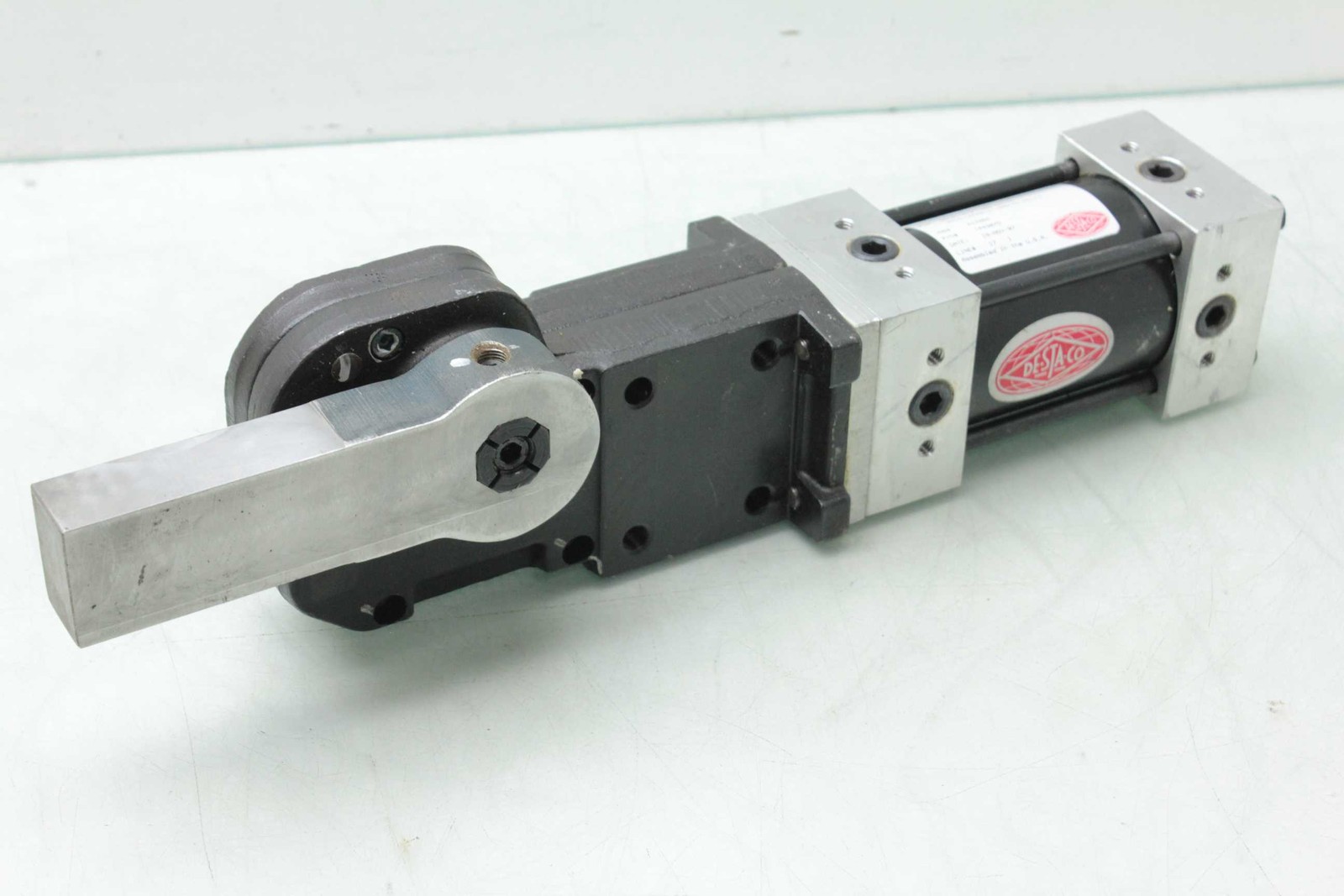 Destaco 991AL-013-180B-57 Pneumatic Hold Down Clamp Single Arm 45 Degrees 3/8" - Used