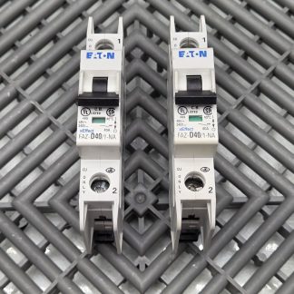 Eaton FAZ-D40/1-NA-SP 40A 1P D-Curve Miniature Circuit Breaker Lot of 2 - Used