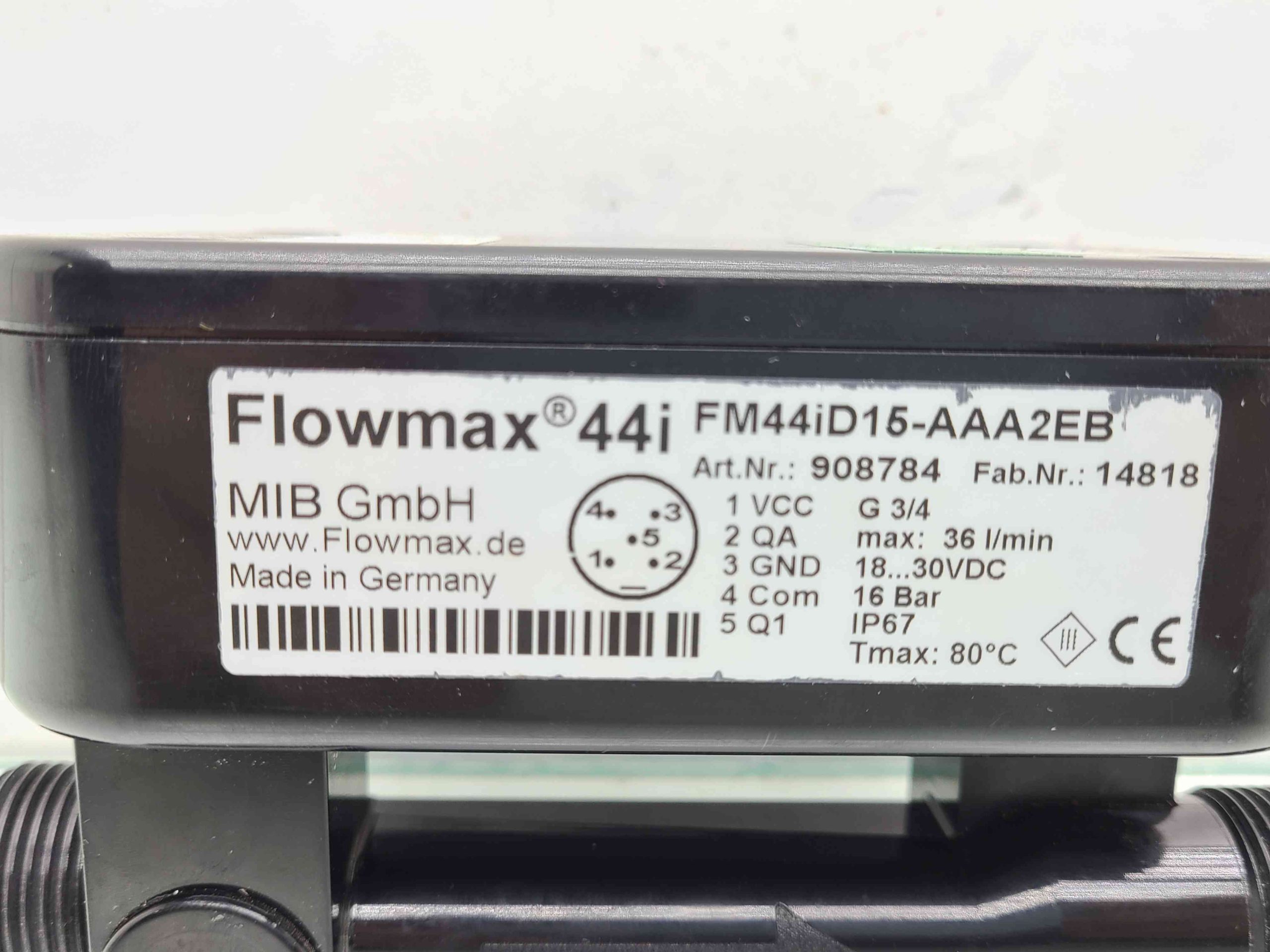 FlowMax 44i D15-AAA2EB Flow Meter 16 Bar - Used - Image 9