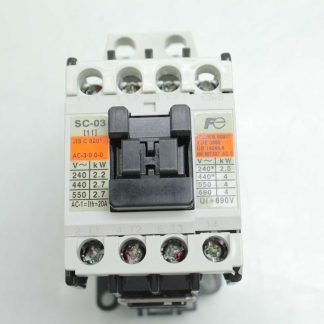 Fuji Electric SC-03 Industrial Motor Contactor 20A Coil Voltage 110-120V AC - Used