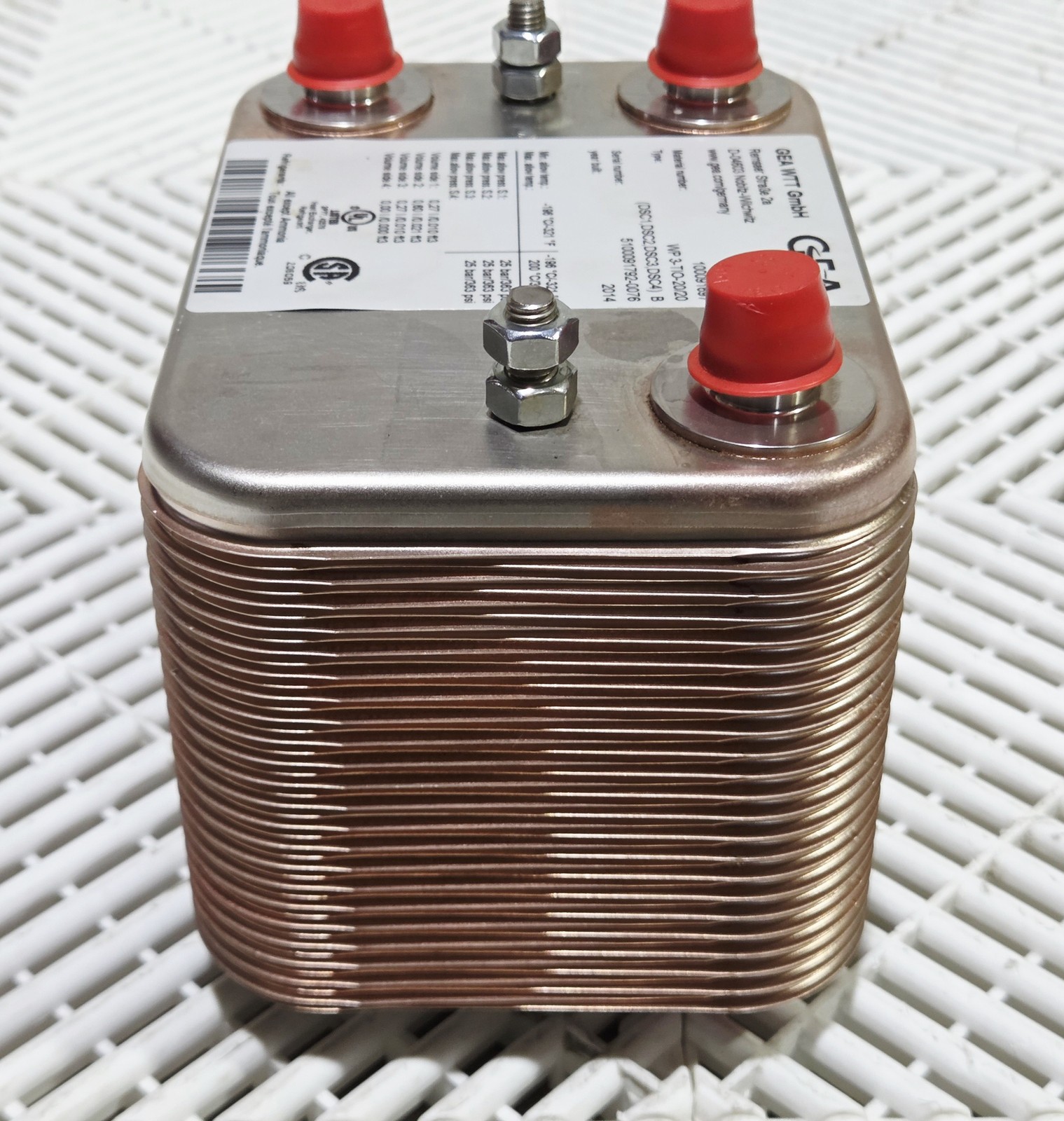 GEA WTT WP 3-TIO-20/20 Brazed Plate Heat Exchanger 363 PSI New - New - Image 6