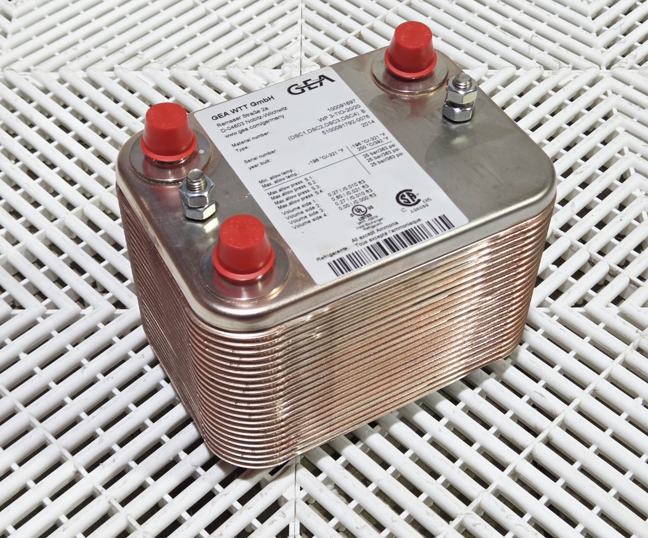 GEA WTT WP 3-TIO-20/20 Brazed Plate Heat Exchanger 363 PSI New - New - Image 10