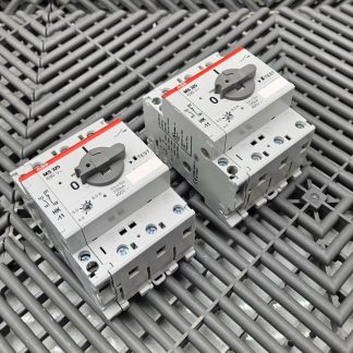 Lot of 2 ABB MS325 Manual Motor Starters 690 VAC, 4.0-6.3 A - Used