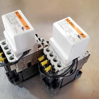 Lot of 2 Fuji SC13AA Contactors w/ SZ-ZM1 Surge Suppressors, (1) SZ-CD1 - Used