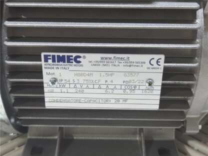 Lot of (3) Piston Air Compressor Pumps with 1.5 HP FIMEC H80D4M Motors - Used - Image 5