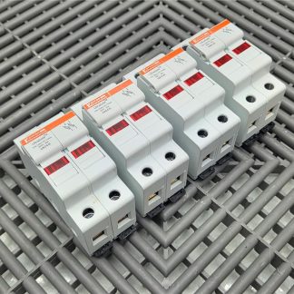 Lot of 4 Ferraz Shawmut USCC2I UltraSafe Fuse Holders, 30A 600V w/ LP-CC-5 Fuses - Used