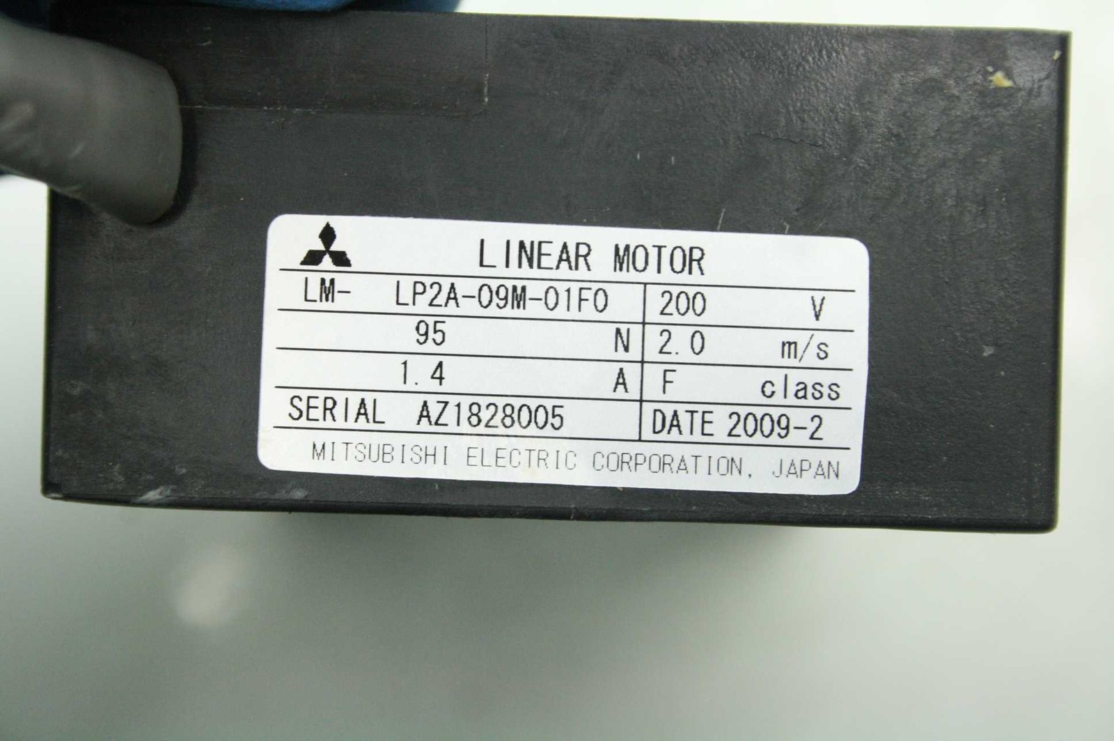 Mitsubishi LM-LP2A-09M-01F0 Magnetic Linear Servo Motor 200V / 95N / 2.0 m/s - Used - Image 5