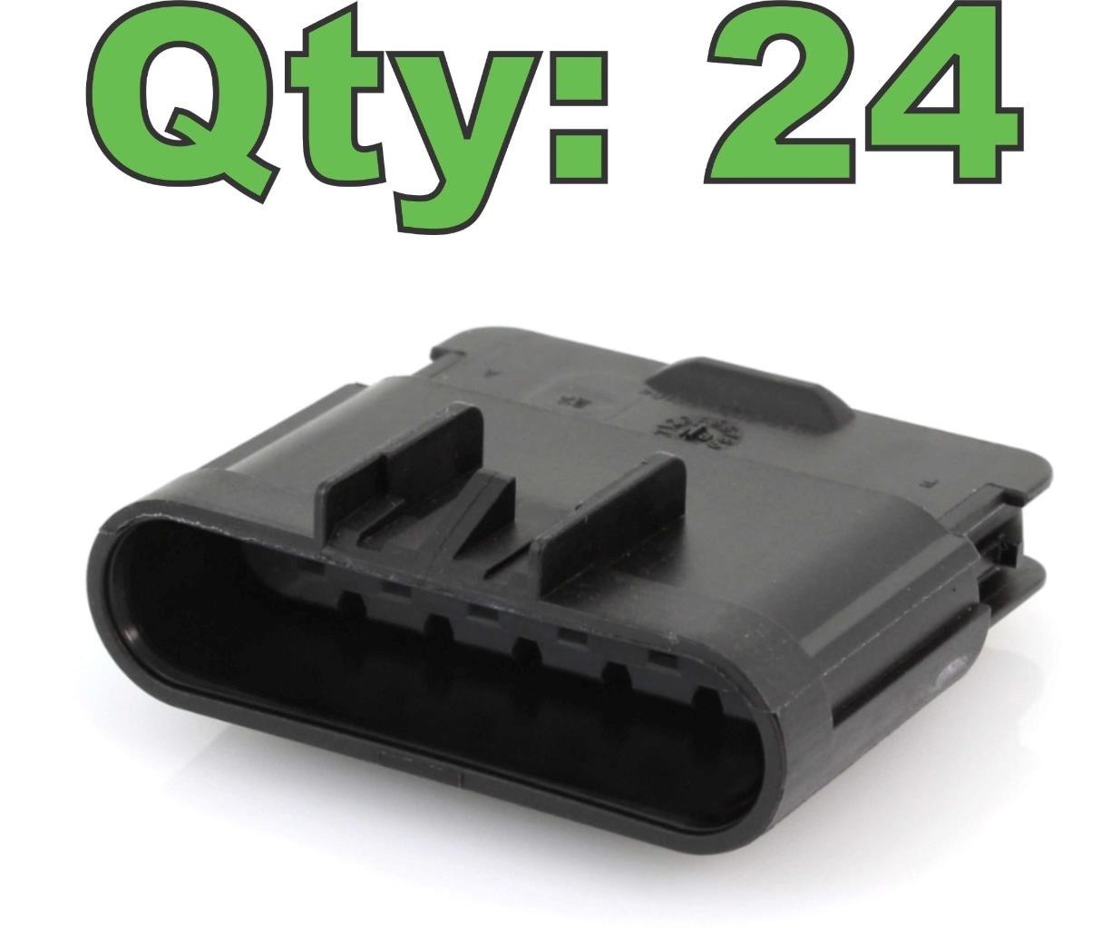 New (24) Aptiv 15326640 GT 280 Series, 6-Way Sealed Male Connector - New