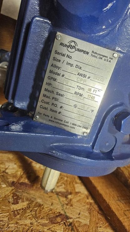 New Ruhr Pumpen CPP Process Pump CPP21 3x2-8 DCI CD4M - New - Image 6