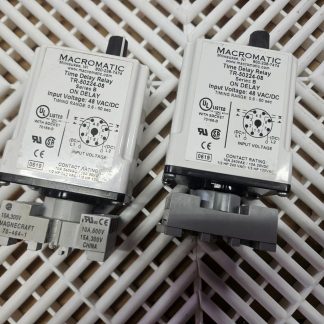 (Qty 2) Macromatic TR-50224-08 Time Delay Relays 0.6s - 60s Range Socket Base - Used