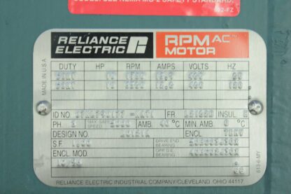 Reliance 10 HP 07KL790177-KAT1 Square Frame L21620 AC Motor  Servo Tachometer - Used - Image 27