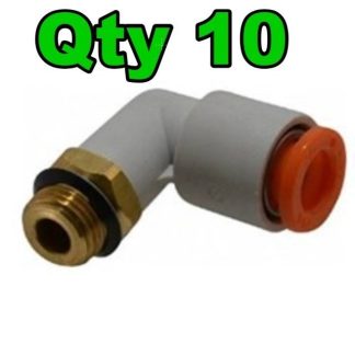 SMC KQ2L11-U02 3/8" Tube 1/4 NPT 90° Elbow Push-to-Connect Fitting New 10pk - New
