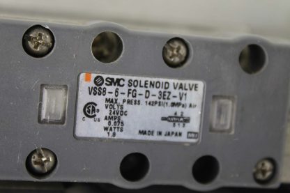 SMC VSS8 6 FG D 3EZ V1 12 Solenoid and Manifold Used 173896520869 7