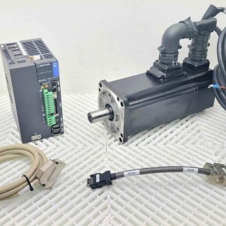 Sanyo Denki AC Servo Motor Q2AA10150HXSH6 w/ Servo Drive RS2A05AAAL004EB2PL1 - Used