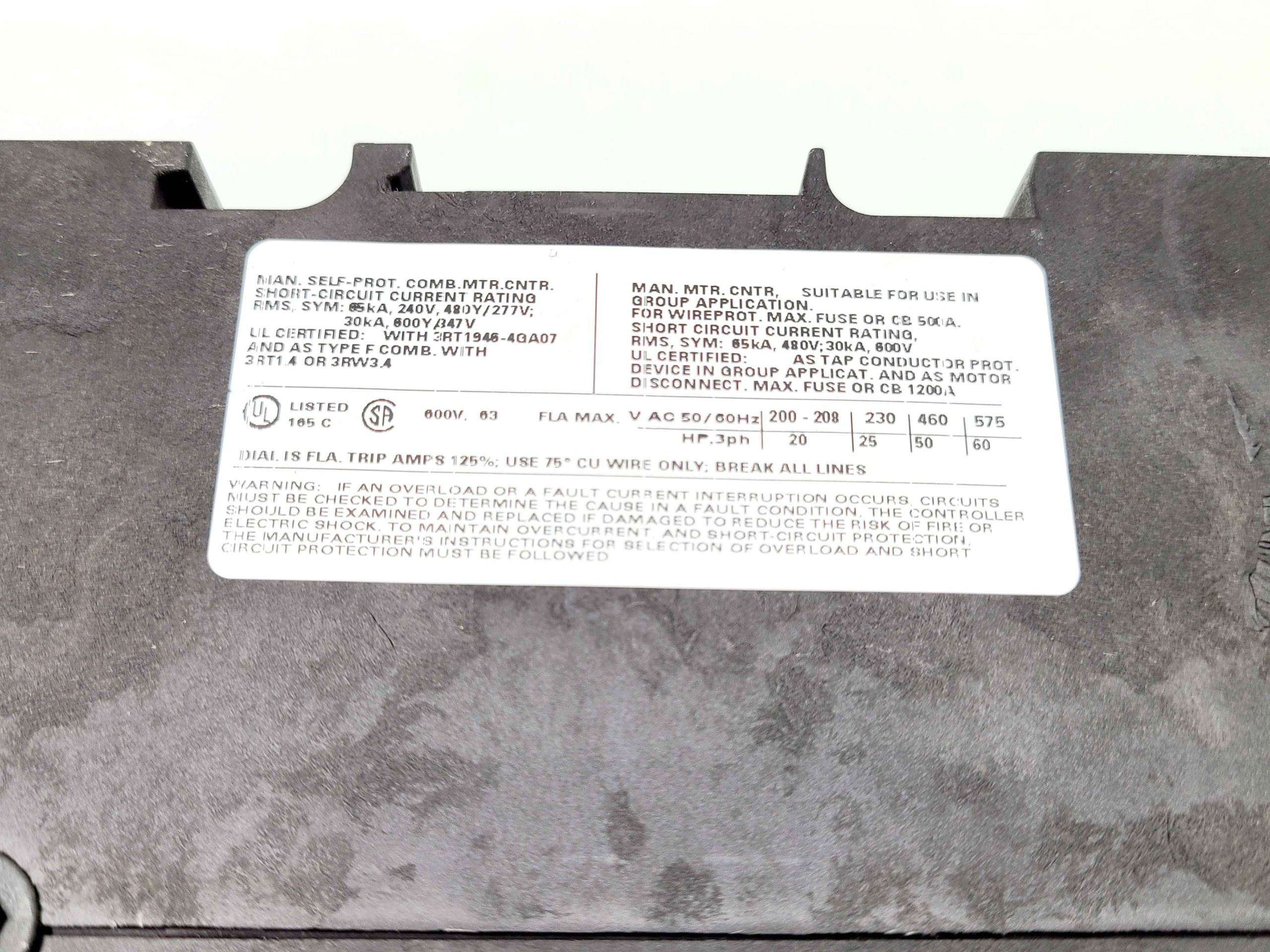 Siemens 3RV1041-4JA10 Manual Starter Protection - Used - Image 14
