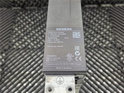 Siemens 6SL3120-1TE13-0AA4 S120 Single Motor Module 3A, 600V - Used - Image 4