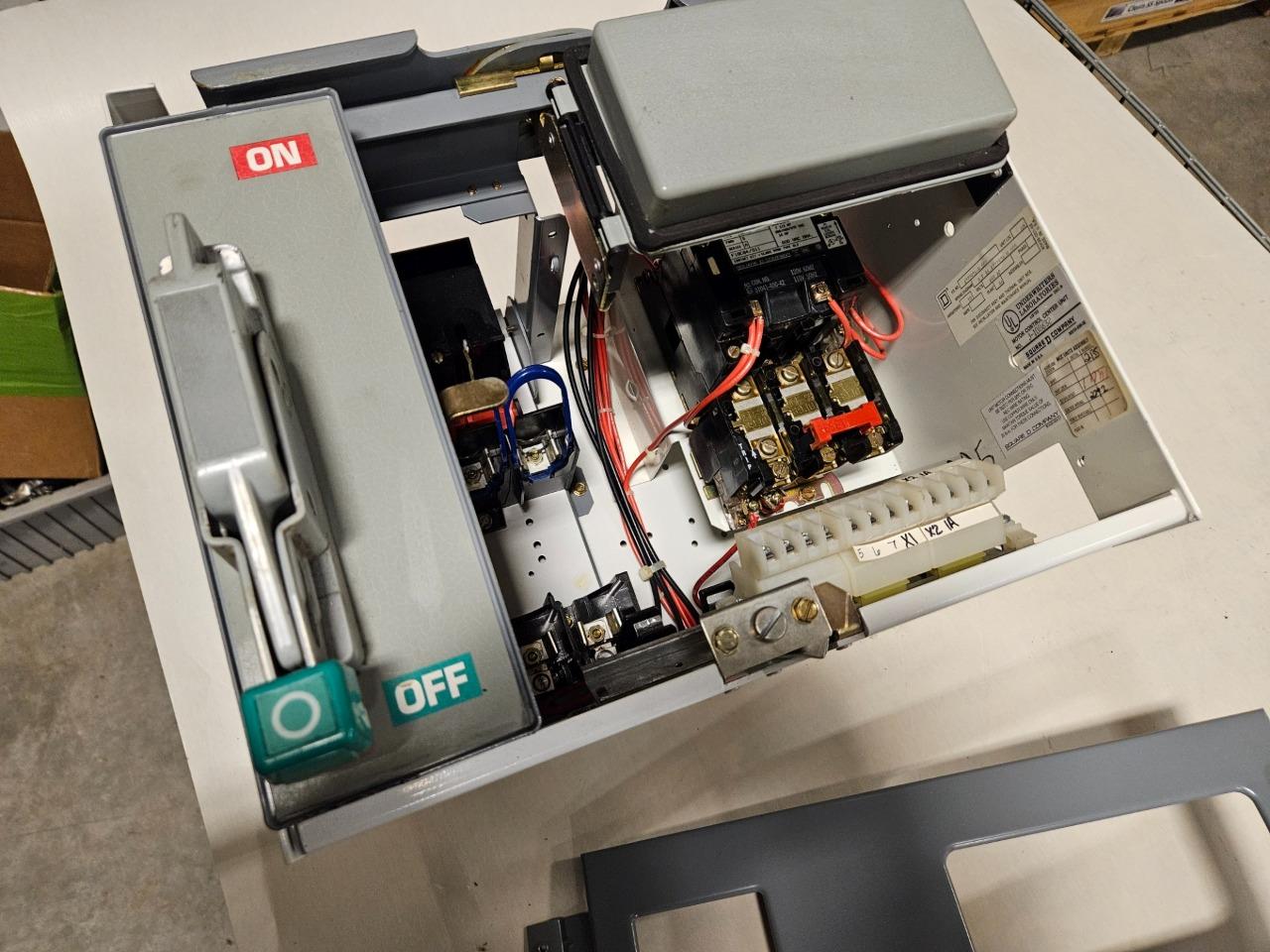 Square D Model 6 MCC FVNR 10 HP Motor Starter Bucket 12" Nema Size 1 8536-SC03 - Used - Image 17