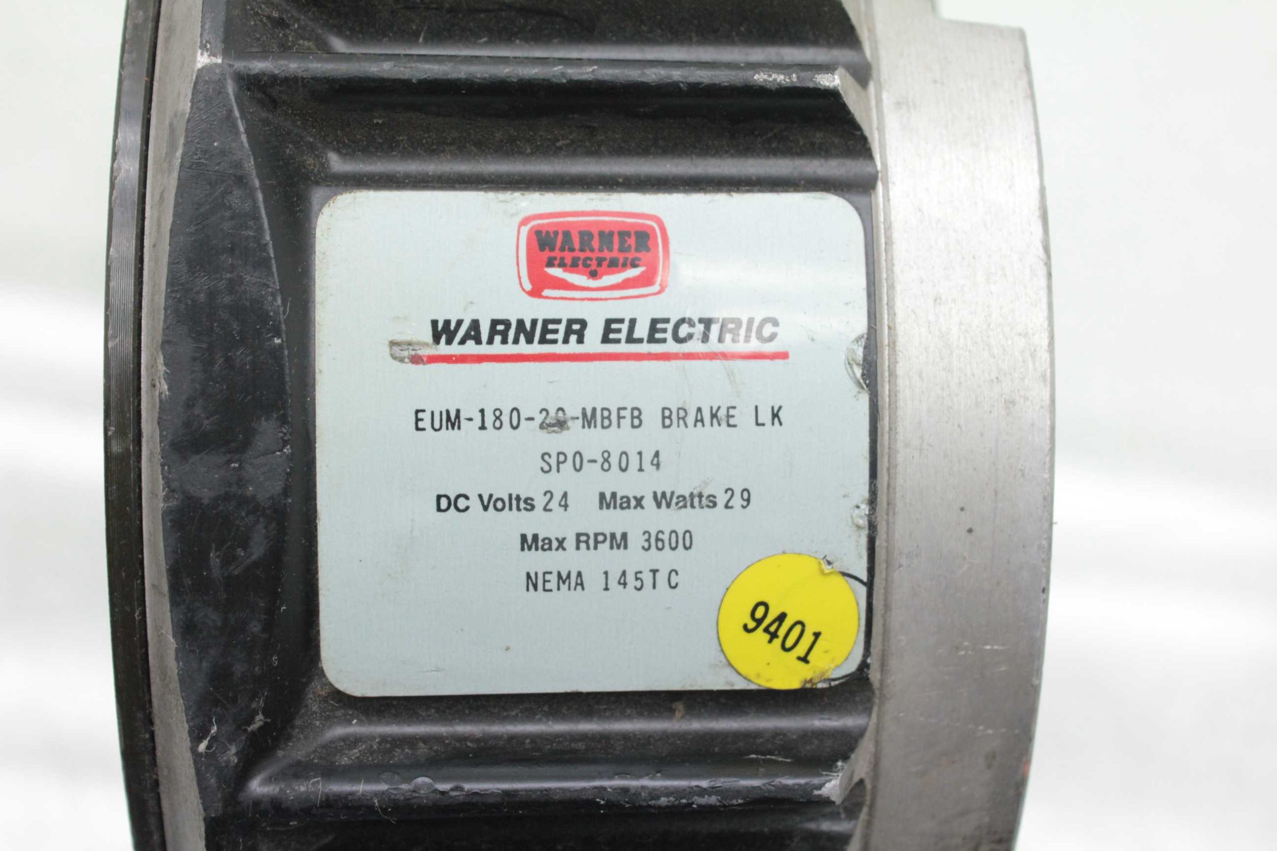 Warner Electric EUM-180-20-MBFM / Electric Motor Brake / 3600 RPM / 24V 29W - Used - Image 13