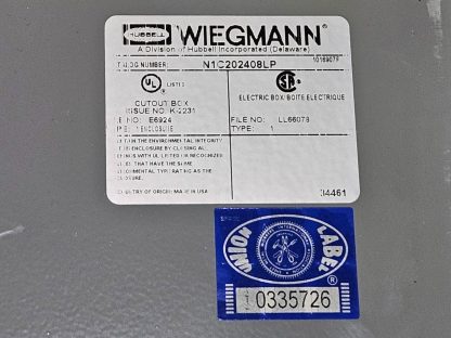 Wiegmann N1C202408LP Enclosure w/ 2x Allen-Bradley 194R-NJ100P3 Fuse Holders - Used - Image 16