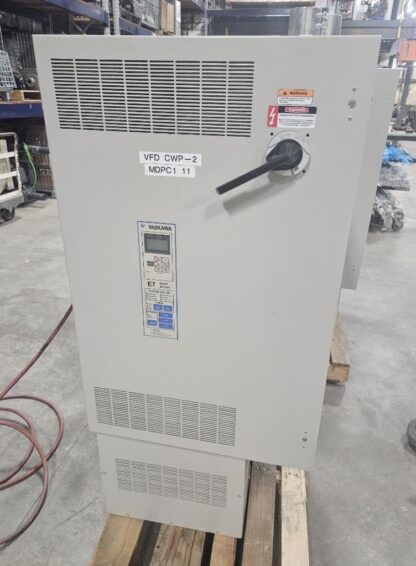 Yaskawa 100 HP / 480V Bypass VFD Drive E7BVB124YEFR / CIMR-E7U4055 - Used