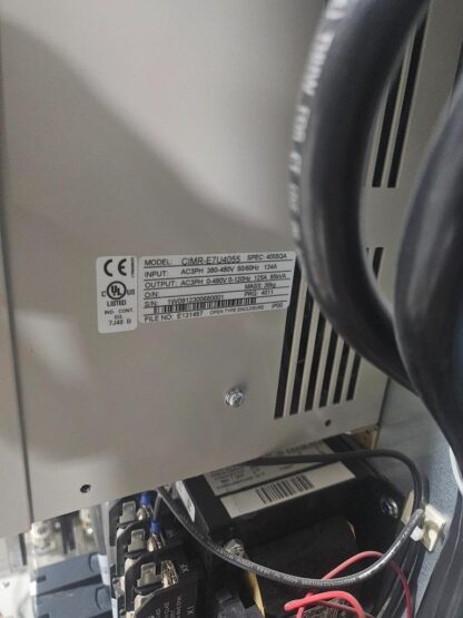 Yaskawa 100 HP / 480V Bypass VFD Drive E7BVB124YEFR / CIMR-E7U4055 - Used - Image 8