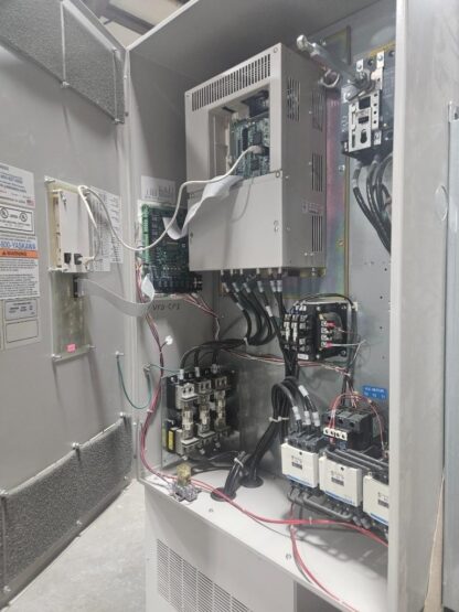 Yaskawa 50 HP / 480V Bypass VFD Drive E7BVB065YEFR / CIMR-E7U4030 - Used - Image 12