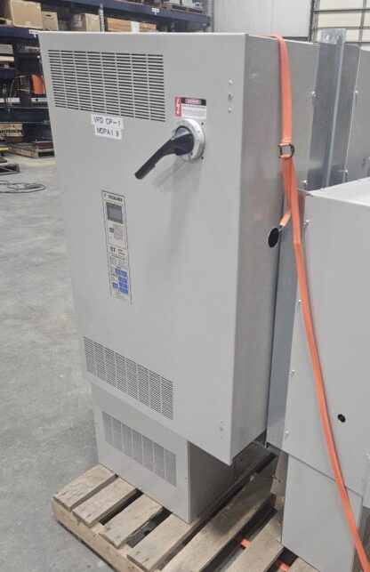 Yaskawa 50 HP / 480V Bypass VFD Drive E7BVB065YEFR / CIMR-E7U4030 - Used - Image 16