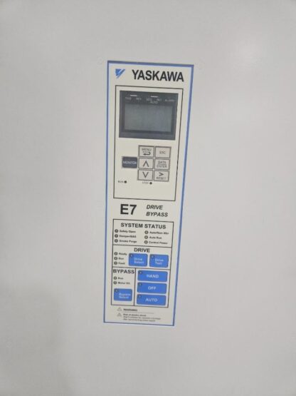 Yaskawa 50 HP / 480V Bypass VFD Drive E7BVB065YEFR / CIMR-E7U4030 - Used - Image 9